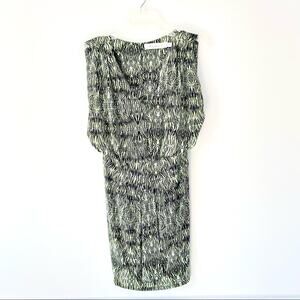 T Bags Green Print Mini Dress small